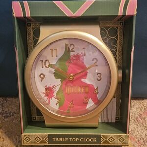 Table Top Clock WICKED‎ 8.5" with Gorgeous Gold Colored Frame NEW